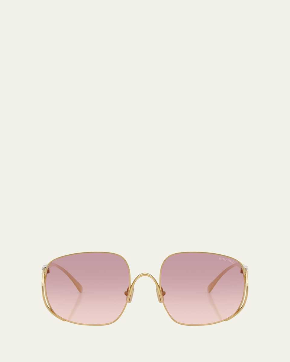 MU A57S Metal Square Sunglasses
